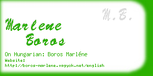marlene boros business card